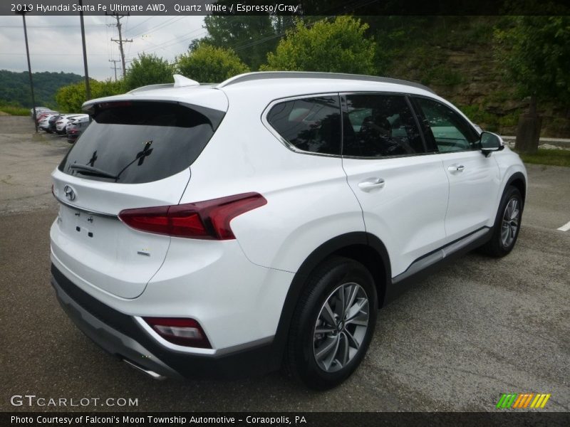 Quartz White / Espresso/Gray 2019 Hyundai Santa Fe Ultimate AWD