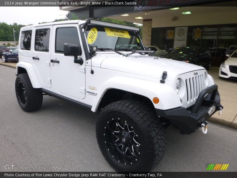 Bright White / Black/Dark Saddle 2014 Jeep Wrangler Unlimited Sahara 4x4