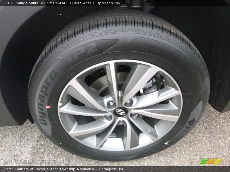 Quartz White / Espresso/Gray 2019 Hyundai Santa Fe Ultimate AWD
