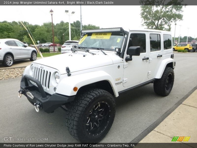 Bright White / Black/Dark Saddle 2014 Jeep Wrangler Unlimited Sahara 4x4