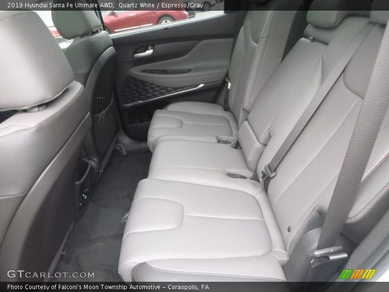 Quartz White / Espresso/Gray 2019 Hyundai Santa Fe Ultimate AWD
