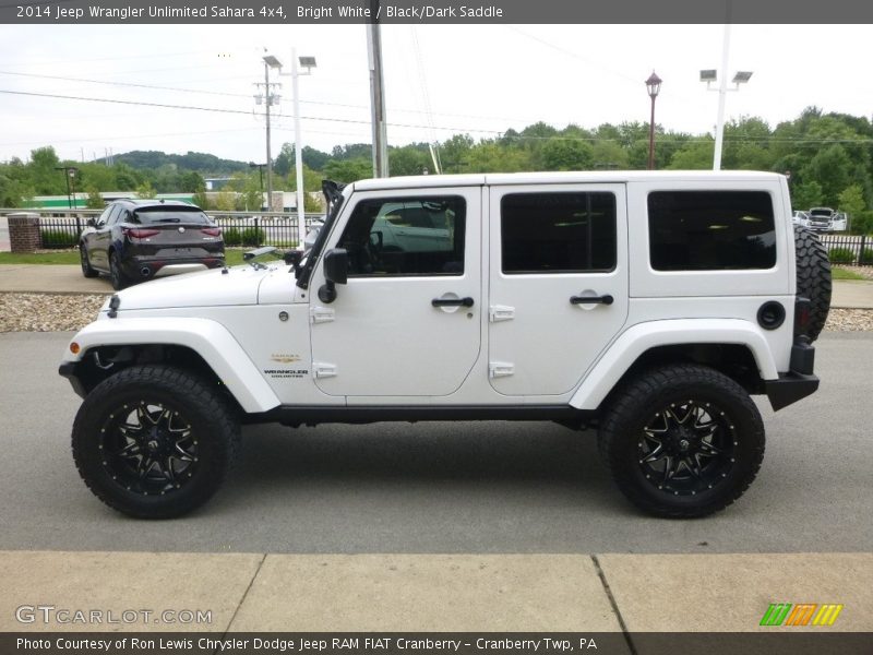 Bright White / Black/Dark Saddle 2014 Jeep Wrangler Unlimited Sahara 4x4
