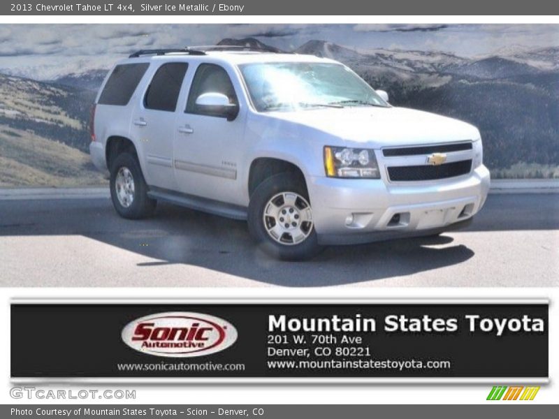 Silver Ice Metallic / Ebony 2013 Chevrolet Tahoe LT 4x4