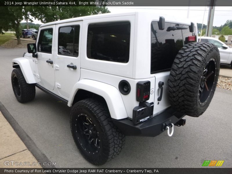 Bright White / Black/Dark Saddle 2014 Jeep Wrangler Unlimited Sahara 4x4