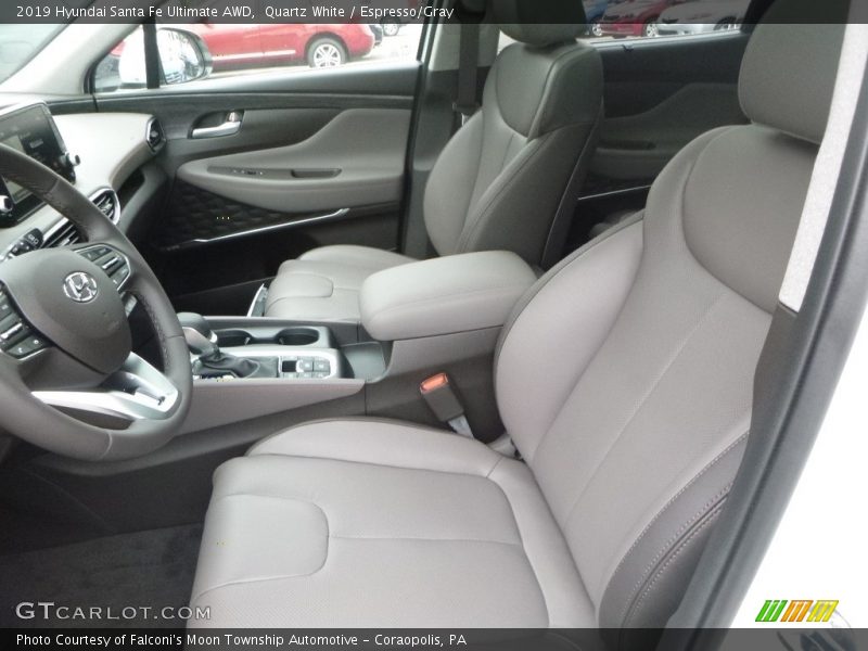 Quartz White / Espresso/Gray 2019 Hyundai Santa Fe Ultimate AWD