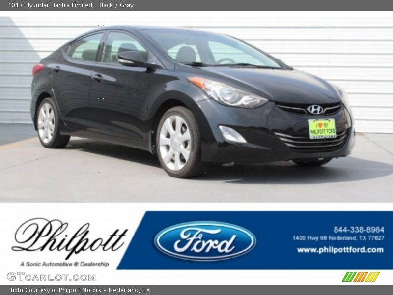 Black / Gray 2013 Hyundai Elantra Limited