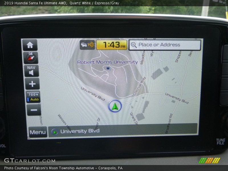 Quartz White / Espresso/Gray 2019 Hyundai Santa Fe Ultimate AWD