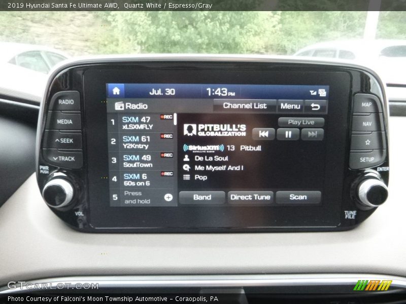 Quartz White / Espresso/Gray 2019 Hyundai Santa Fe Ultimate AWD