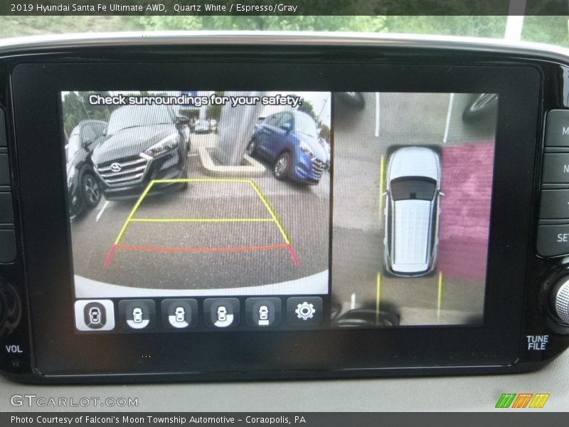 Quartz White / Espresso/Gray 2019 Hyundai Santa Fe Ultimate AWD