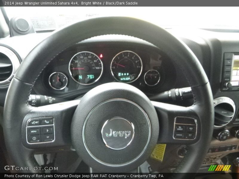 Bright White / Black/Dark Saddle 2014 Jeep Wrangler Unlimited Sahara 4x4