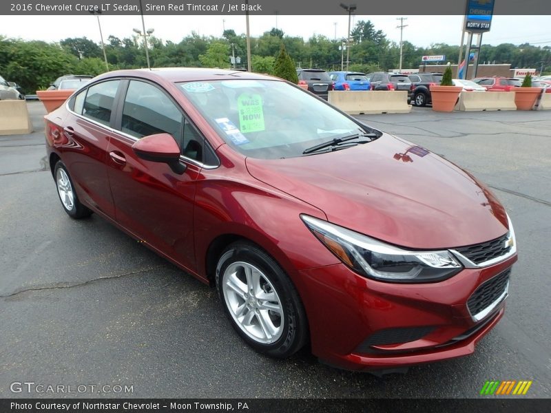 Siren Red Tintcoat / Jet Black 2016 Chevrolet Cruze LT Sedan