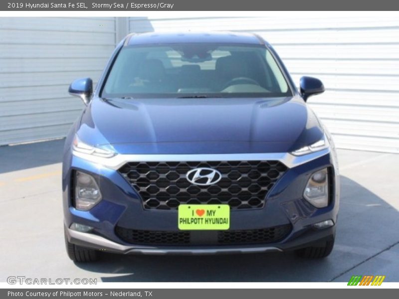Stormy Sea / Espresso/Gray 2019 Hyundai Santa Fe SEL
