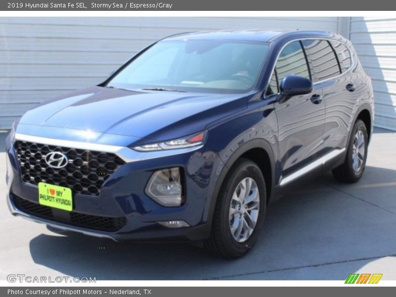 Stormy Sea / Espresso/Gray 2019 Hyundai Santa Fe SEL