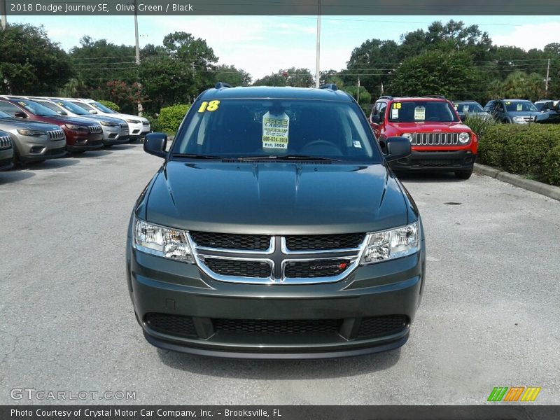 Olive Green / Black 2018 Dodge Journey SE
