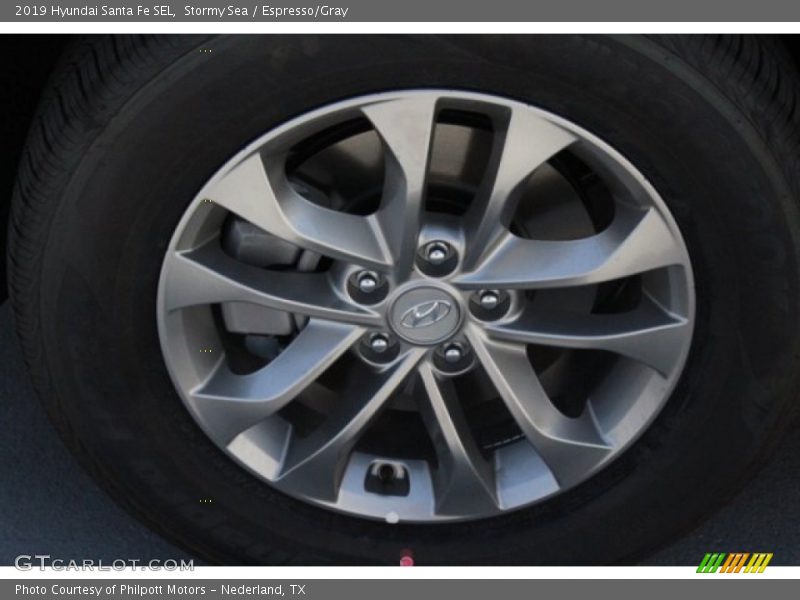 Stormy Sea / Espresso/Gray 2019 Hyundai Santa Fe SEL