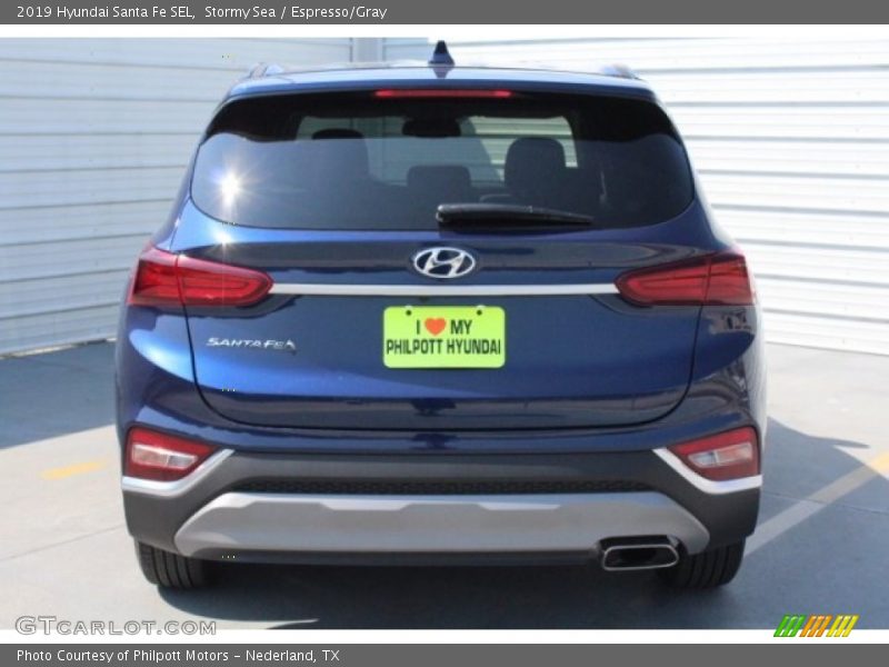Stormy Sea / Espresso/Gray 2019 Hyundai Santa Fe SEL
