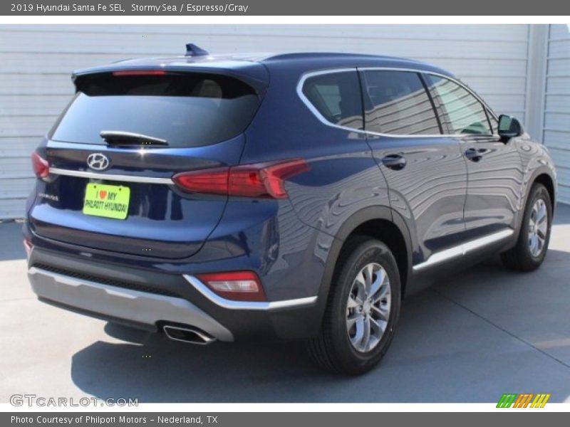Stormy Sea / Espresso/Gray 2019 Hyundai Santa Fe SEL