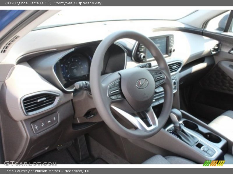 Stormy Sea / Espresso/Gray 2019 Hyundai Santa Fe SEL