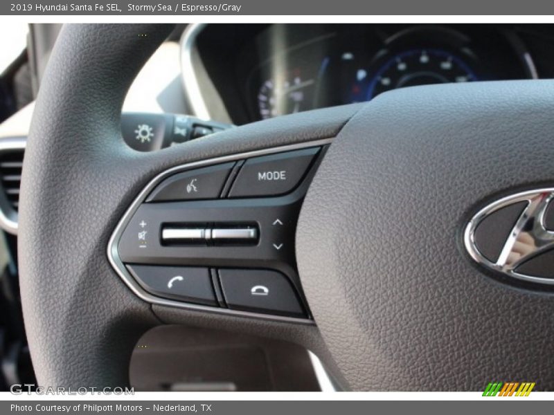 Stormy Sea / Espresso/Gray 2019 Hyundai Santa Fe SEL