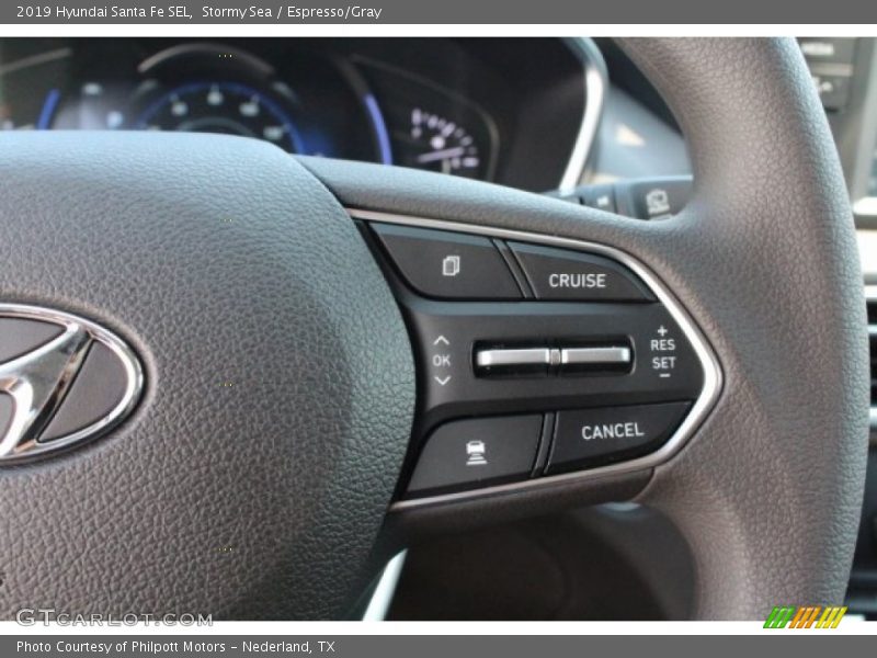 Stormy Sea / Espresso/Gray 2019 Hyundai Santa Fe SEL