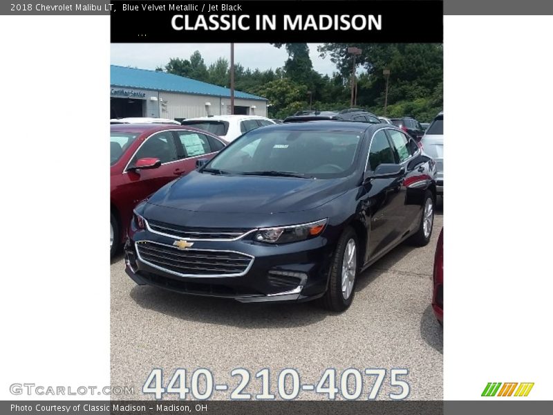 Blue Velvet Metallic / Jet Black 2018 Chevrolet Malibu LT