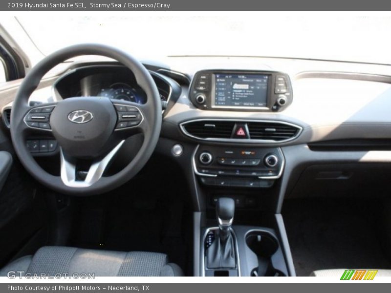 Stormy Sea / Espresso/Gray 2019 Hyundai Santa Fe SEL