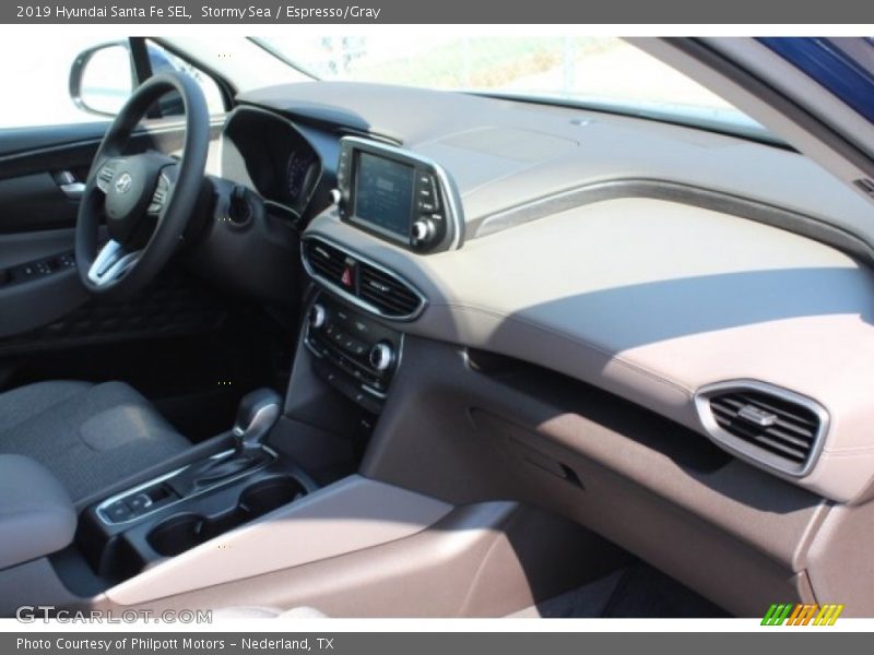 Stormy Sea / Espresso/Gray 2019 Hyundai Santa Fe SEL