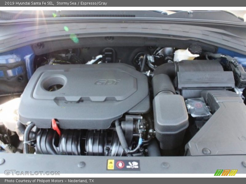 Stormy Sea / Espresso/Gray 2019 Hyundai Santa Fe SEL