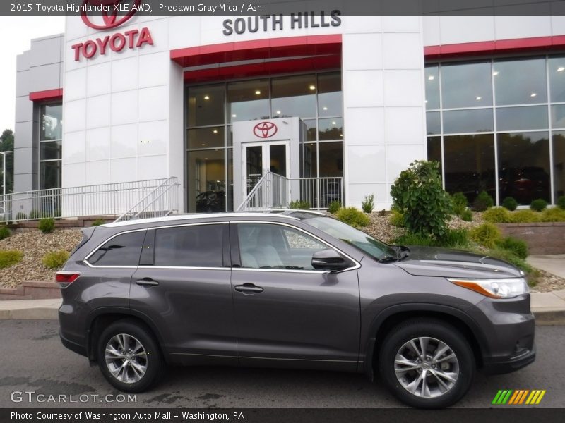 Predawn Gray Mica / Ash 2015 Toyota Highlander XLE AWD