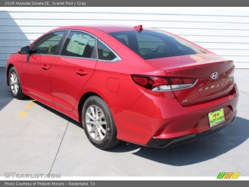 Scarlet Red / Gray 2018 Hyundai Sonata SE