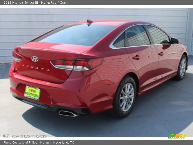 Scarlet Red / Gray 2018 Hyundai Sonata SE