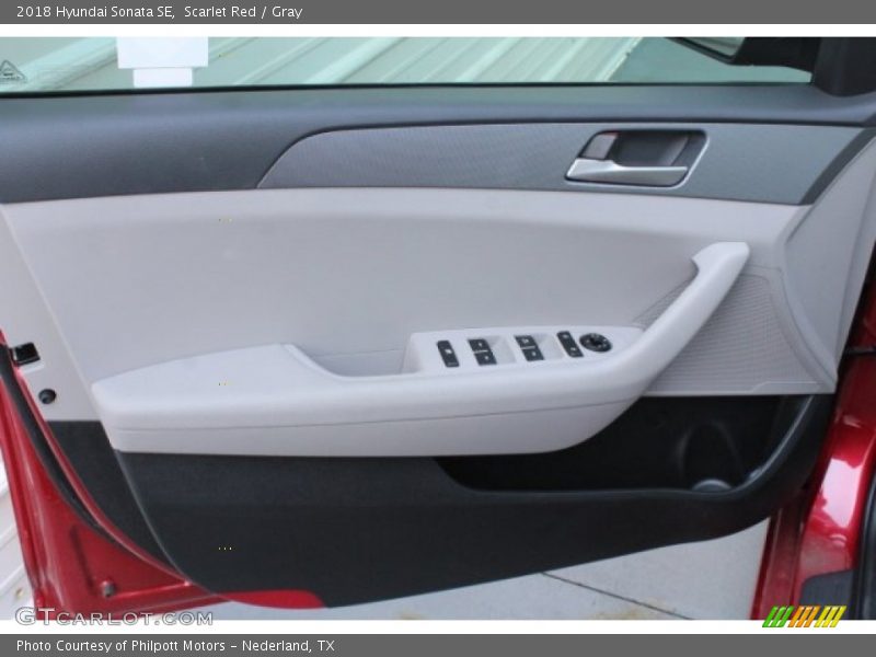 Scarlet Red / Gray 2018 Hyundai Sonata SE