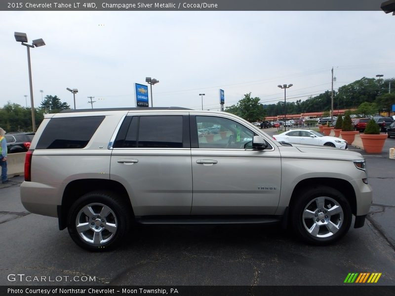 Champagne Silver Metallic / Cocoa/Dune 2015 Chevrolet Tahoe LT 4WD