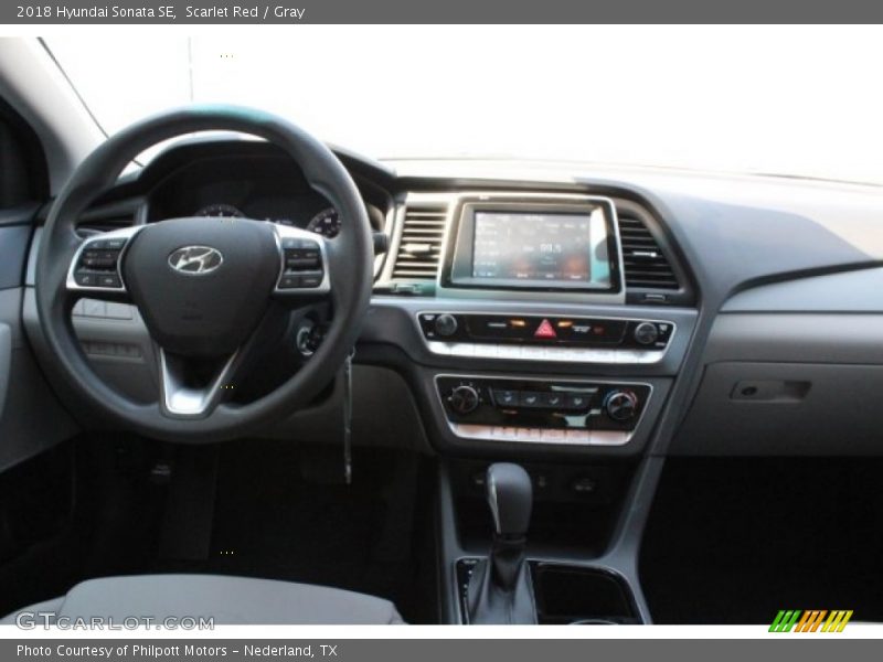 Scarlet Red / Gray 2018 Hyundai Sonata SE