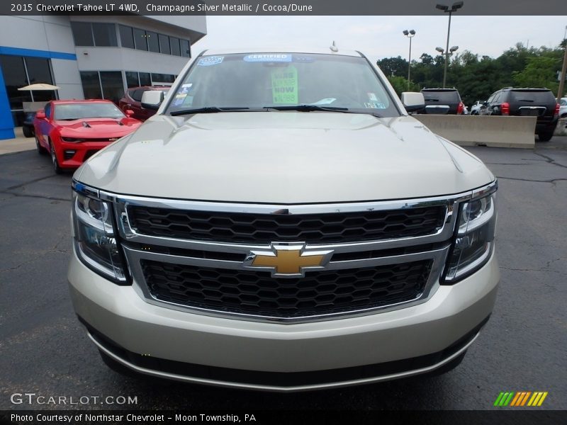 Champagne Silver Metallic / Cocoa/Dune 2015 Chevrolet Tahoe LT 4WD