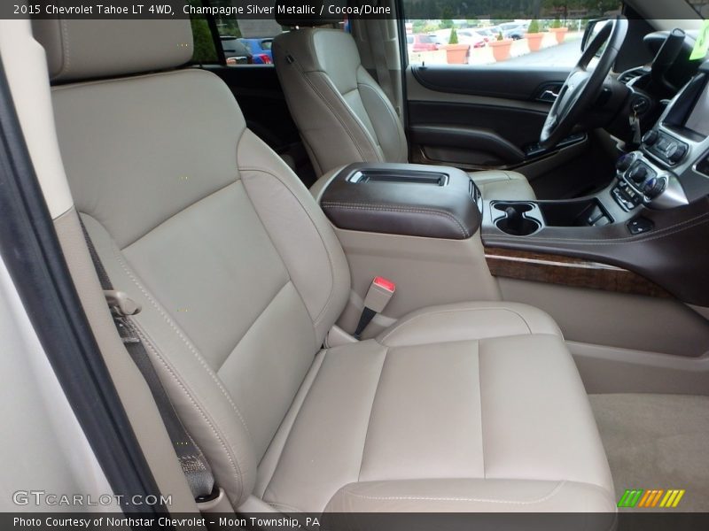 Champagne Silver Metallic / Cocoa/Dune 2015 Chevrolet Tahoe LT 4WD