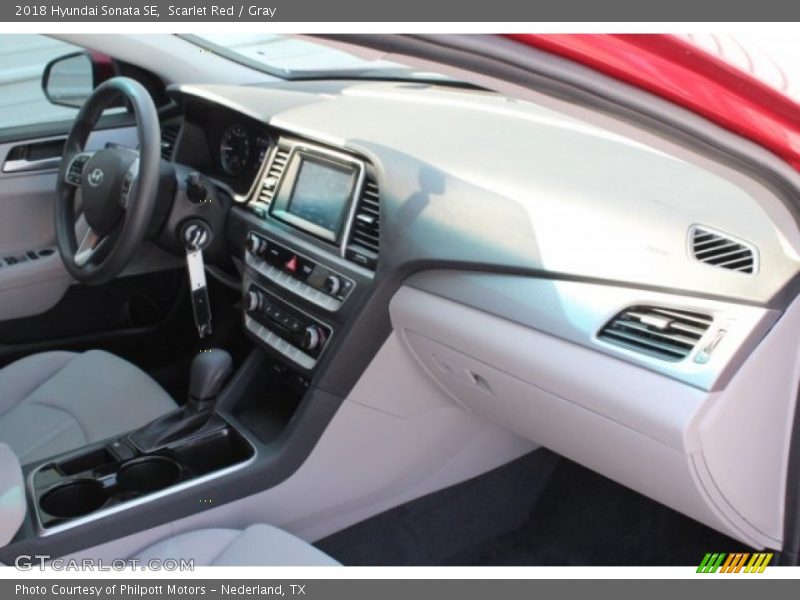 Scarlet Red / Gray 2018 Hyundai Sonata SE