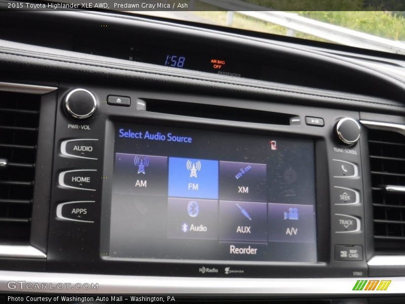Predawn Gray Mica / Ash 2015 Toyota Highlander XLE AWD