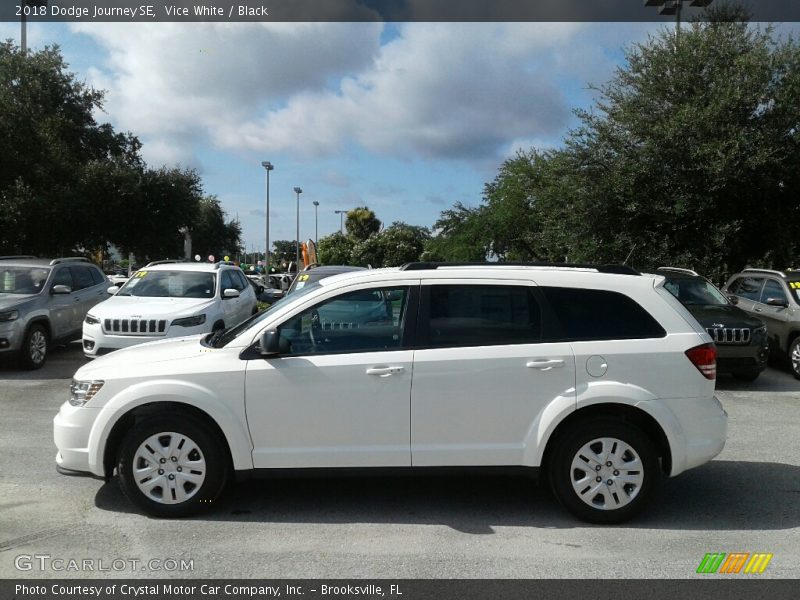 Vice White / Black 2018 Dodge Journey SE