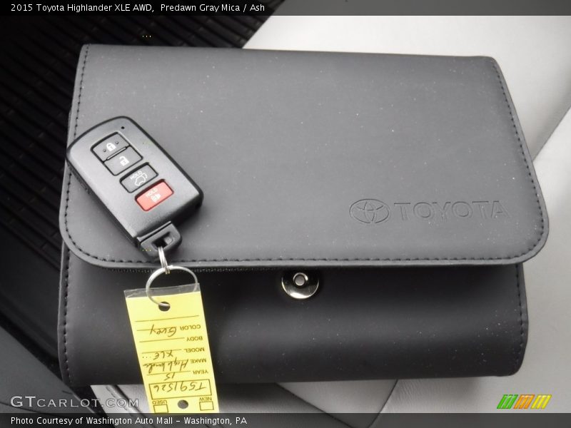 Predawn Gray Mica / Ash 2015 Toyota Highlander XLE AWD