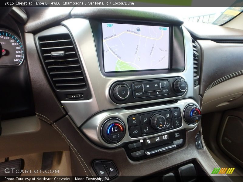 Champagne Silver Metallic / Cocoa/Dune 2015 Chevrolet Tahoe LT 4WD