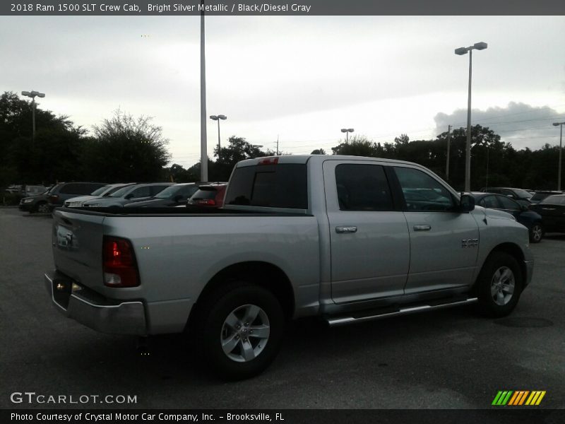 Bright Silver Metallic / Black/Diesel Gray 2018 Ram 1500 SLT Crew Cab