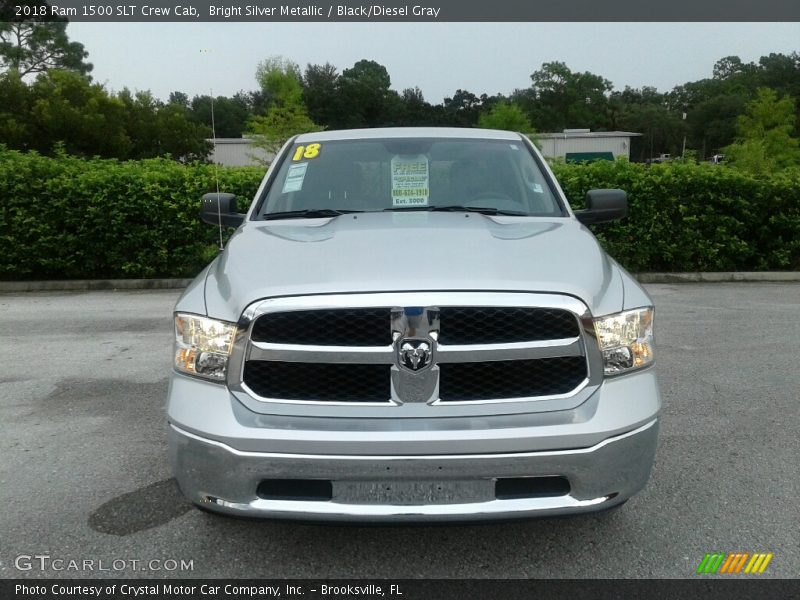 Bright Silver Metallic / Black/Diesel Gray 2018 Ram 1500 SLT Crew Cab