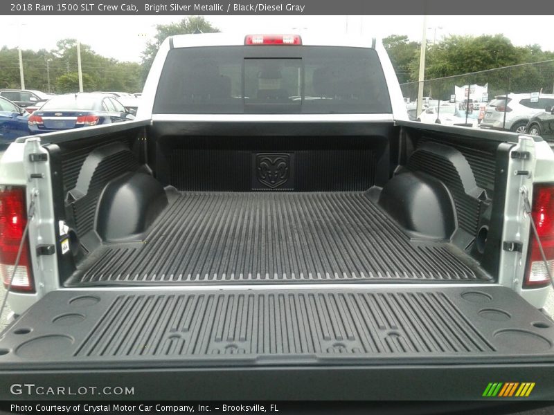 Bright Silver Metallic / Black/Diesel Gray 2018 Ram 1500 SLT Crew Cab