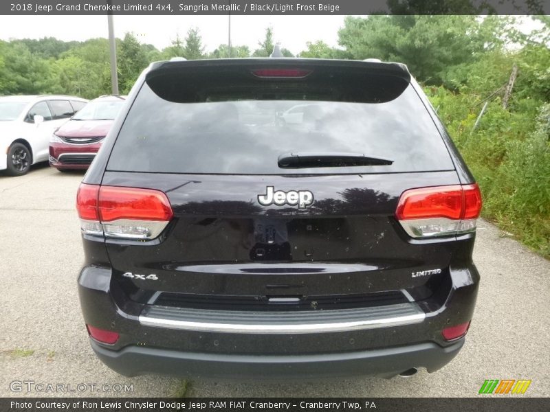 Sangria Metallic / Black/Light Frost Beige 2018 Jeep Grand Cherokee Limited 4x4