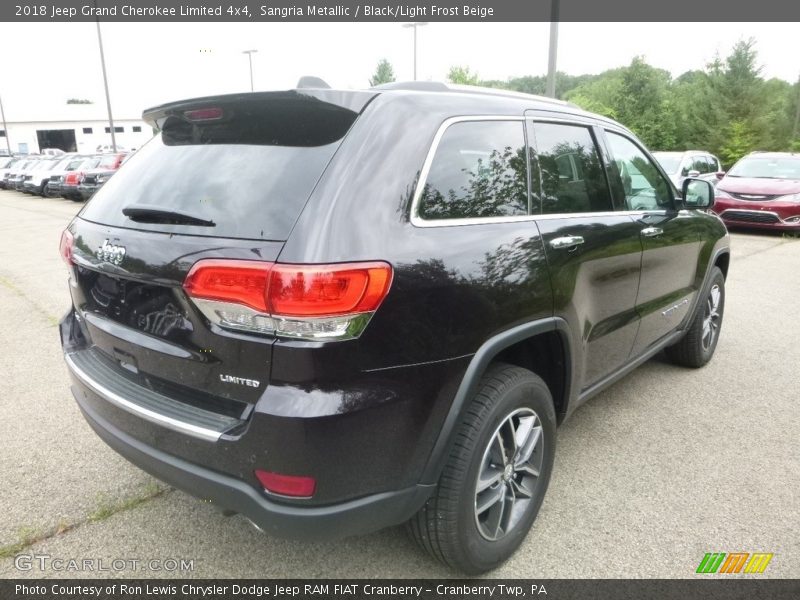Sangria Metallic / Black/Light Frost Beige 2018 Jeep Grand Cherokee Limited 4x4