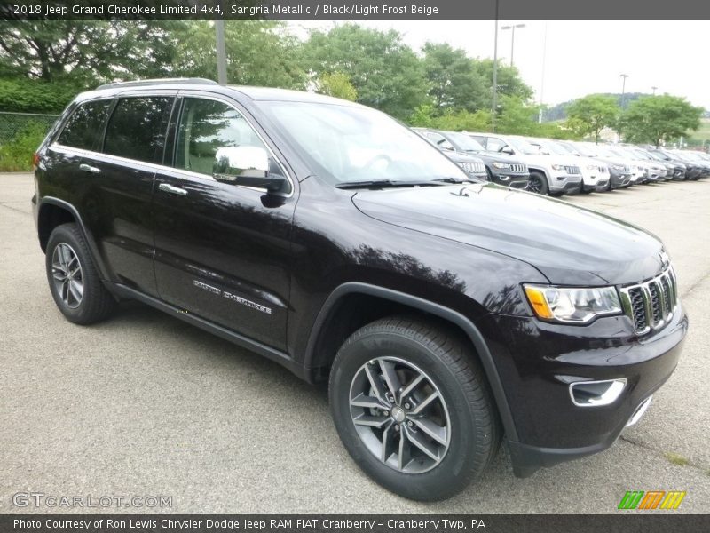 Sangria Metallic / Black/Light Frost Beige 2018 Jeep Grand Cherokee Limited 4x4