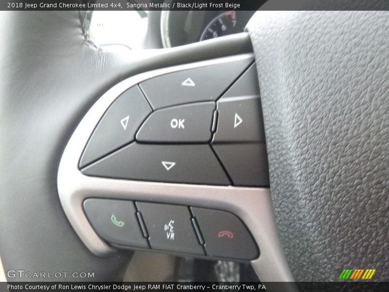Sangria Metallic / Black/Light Frost Beige 2018 Jeep Grand Cherokee Limited 4x4