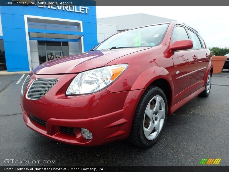 Salsa Red / Graphite 2008 Pontiac Vibe