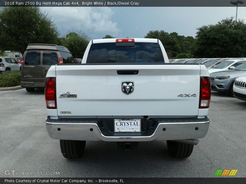 Bright White / Black/Diesel Gray 2018 Ram 2500 Big Horn Mega Cab 4x4